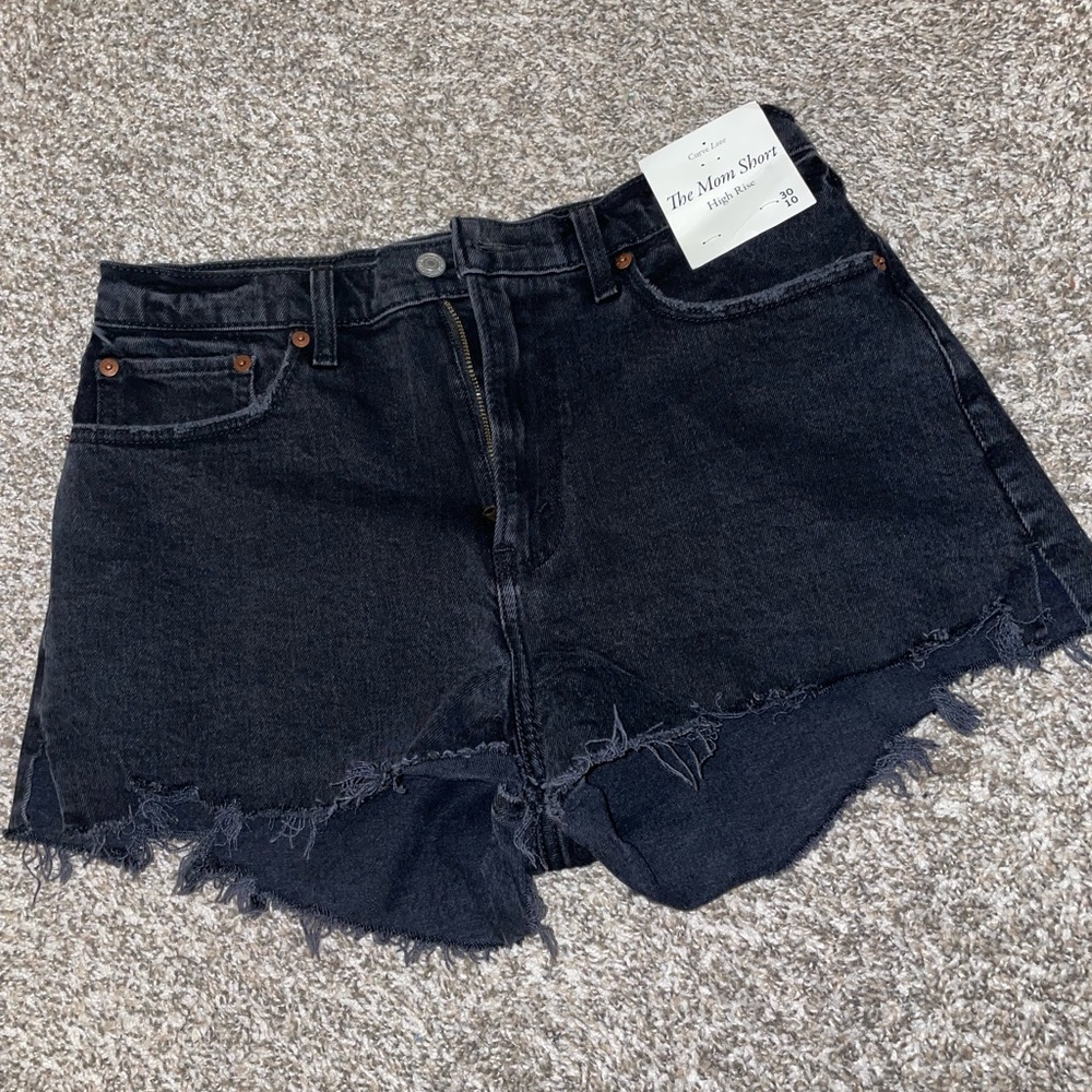 Abercrombie & Fitch Black Denim Shorts Curve Love